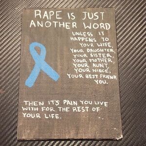 Inspirational Black and Blue Awareness Sign